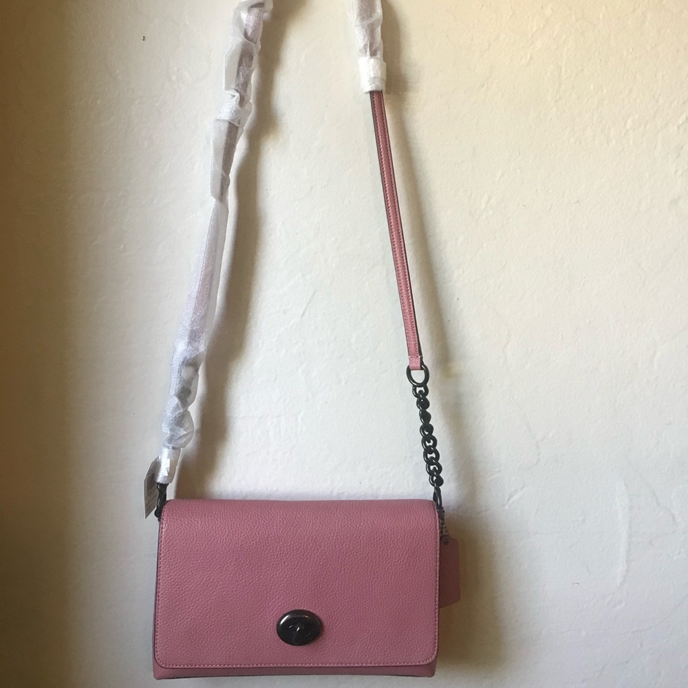 Coach Polished Pebbled Leather Crosstown Crossbody